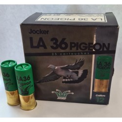 25 CARTOUCHES JOCKER LA36 PIGEON CALIBRE 12//70 PLOMB N°6