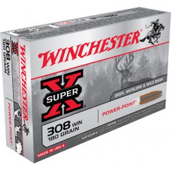 20 CARTOUCHES WINCHESTER 308W POWER POINT 180GR