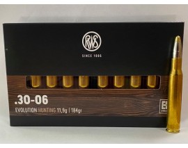 20 CARTOUCHES RWS EVOLUTION HUNTING CALIBRE 30-06