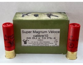 10 CARTOUCHES JOCKER SUPER MAGNUM VELOCE CALIBRE 10 PLOMB 4
