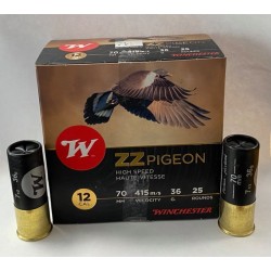25 CARTOUCHES WINCHESTER ZZ PIGEON 12/70 PLOMB 7 1/2