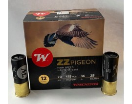 25 CARTOUCHES WINCHESTER ZZ PIGEON 12/70 PLOMB 7 1/2