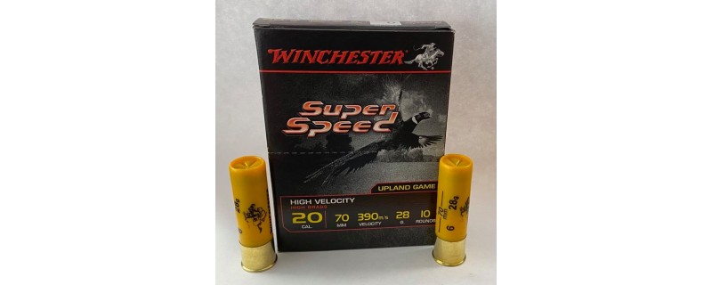 10 CARTOUCHES WINCHESTER SUPER SPEED CALIBRE 20/70 PLOMB 6