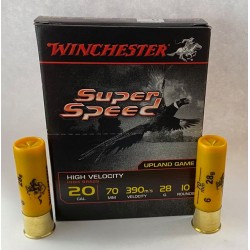 10 CARTOUCHES WINCHESTER SUPER SPEED CALIBRE 20/70 PLOMB 6