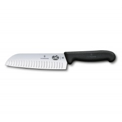 COUTEAU VICTORINOX SANTOKU 17CM ALVEOLE NOIR