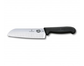 COUTEAU VICTORINOX SANTOKU 17CM ALVEOLE NOIR