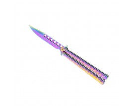 COUTEAU PAPILLON ARC-EN-CIEL 13CM INOX