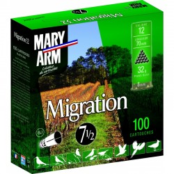 PACK 100 CARTOUCHES MARY ARM MIGRATION 32G BJ PLOMB 7.5 CALIBRE 12/70