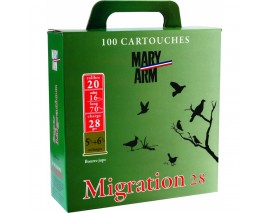 PACK 100 CARTOUCHES MARY ARM MIGRATION 28 BJ 7.5+8.5 CALIBRE 20