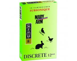 10 CARTOUCHES MARY ARM SUBSONIQUE PLOMB 9 CAL 12MM