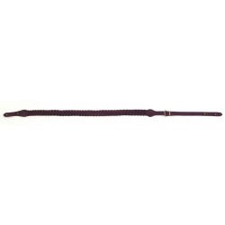 BRETELLE CUIR TRESSE MARRON