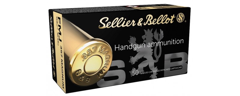 50 CARTOUCHES SELLIER&BELLOT 357MAG FMJ 10.25g