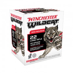 500 CARTOUCHES WINCHESTER WILDCAT 40GR DYNAPOINT 22LR