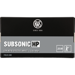 50 CAROUCHES RWS SUBSONIC HP CALIBRE 22LR