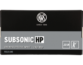 50 CAROUCHES RWS SUBSONIC HP CALIBRE 22LR