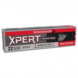 100 CARTOUCHES WINCHESTER XPERT 42GR HOLLOW POINT CUIVRE 22LR