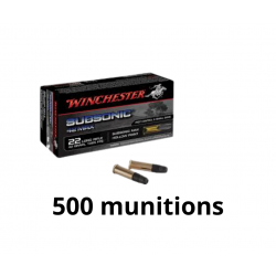 500 CARTOUCHES WINCHESTER  SUBSONIC 42 MAX 42GR CALIBRE 22LR