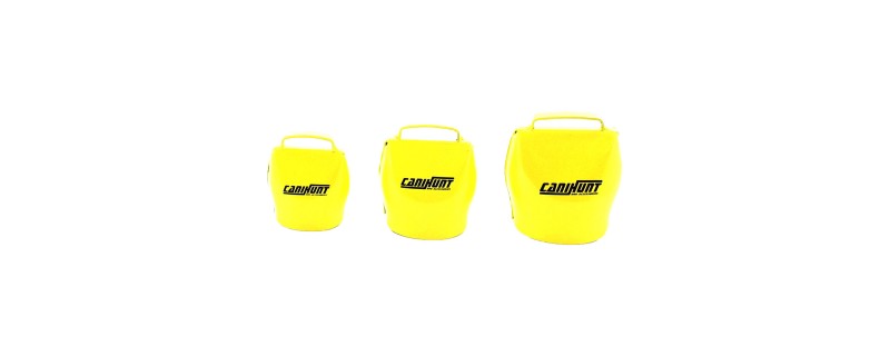CANIHUNT CLOCHE ALP H6CM JAUNE PASSANT COLLIER DE 28MM