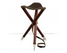 SIEGE TREPIED BOIS ET CUIR 70CM