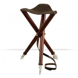 SIEGE TREPIED BOIS ET CUIR 70CM