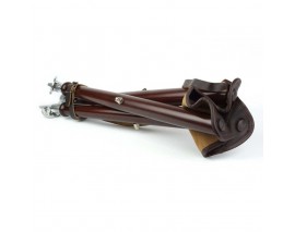 SIEGE TREPIED BOIS ET CUIR 70CM