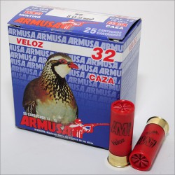 25 CARTOUCHES ARMUSA VELOZ 32 CAL 12/70 PLOMB 9