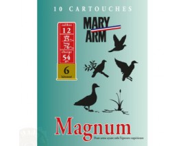 10 CARTOUCHES MARY ARM MAGNUM CAL 12 PLOMB 6