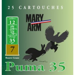 25 CARTOUCHES PUMA 35 CAL 12  PLOMB 7