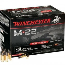 400 CARTOUCHES WINCHESTER M22 TARGET 40GR LEAD RN CALIBRE 22LR