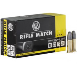 50 CARTOUCHES RWS  RIFLE MATCH CALIBRE 22LR