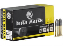 50 CARTOUCHES RWS  RIFLE MATCH CALIBRE 22LR