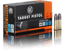 50 CARTOUCHES RWS TARGET PISTOL CALIBRE 22LR