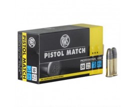 50 CARTOUCHES RWS PISTOL MATCH CALIBRE 22LR