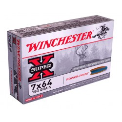 20 CARTOUCHES WINCHESTER  POWER POINT 162gr CALIBRE 7x64