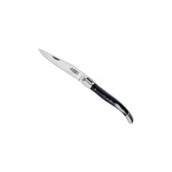 COUTEAU LAGUIOLE  ANTAN CORNE MITRES INOX MAT 12CM