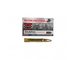 20 CARTOUCHES WINCHESTER POWER POINT  286GR CALIBRE 9.3X62