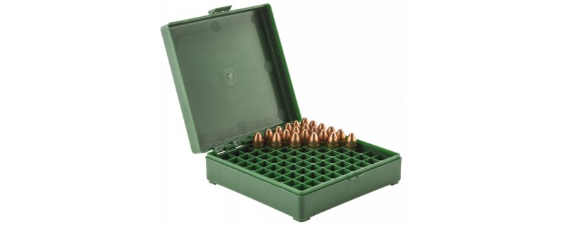 BOITE DE RANGEMENT 100 MUNITIONS CAL 9X19