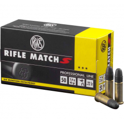 50 CARTOUCHES RWS RIFLE MATCH S CALIBRE 22LR