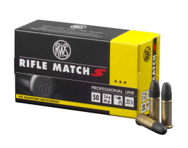 50 CARTOUCHES RWS RIFLE MATCH S CALIBRE 22LR