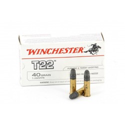 50 CARTOUCHES WINCHESTER  T22 40GR CALIBRE 22LR