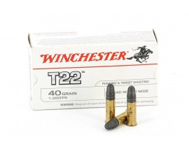 50 CARTOUCHES WINCHESTER  T22 40GR CALIBRE 22LR